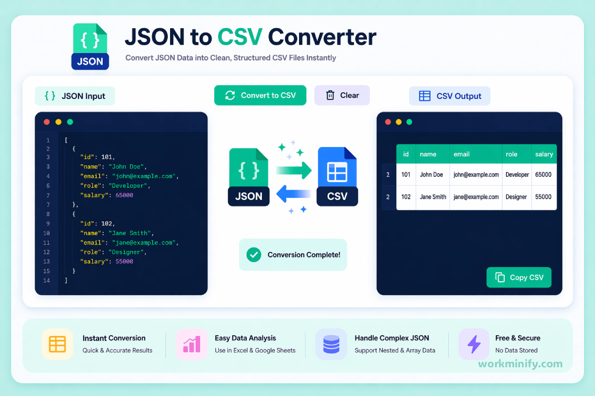 JSON to CSV Converter
