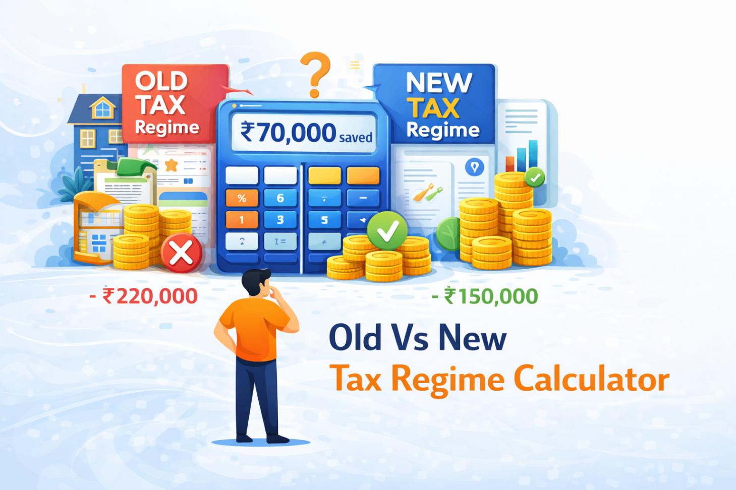 Old Vs New Tax Regime Calculator (FY 2025-26)
