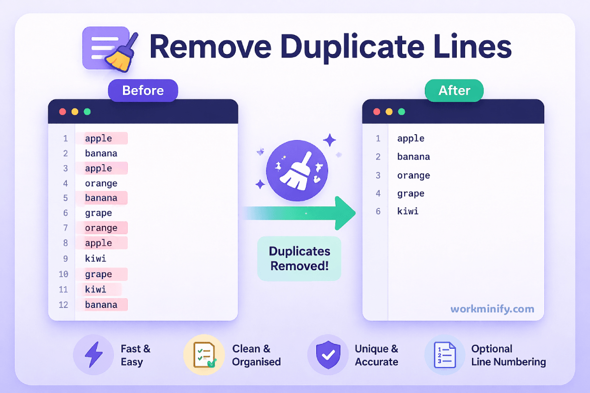 Remove Duplicate Lines